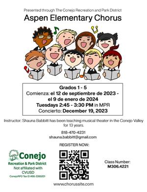 Aspen Fall Chorus Flyer Spanish